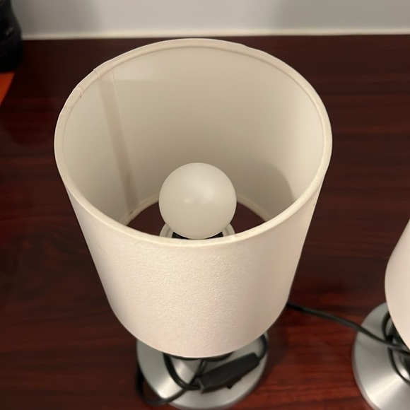 2 cute bedside lamps both for $15. 12 inches tall. - Picture 2 of 2